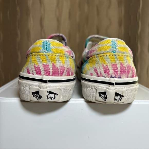 Vans Classic Slip-On Tie Dye Unisex Kid’s 2 Pink Fuchsia Sneakers Tie-Dye - Picture 5 of 14